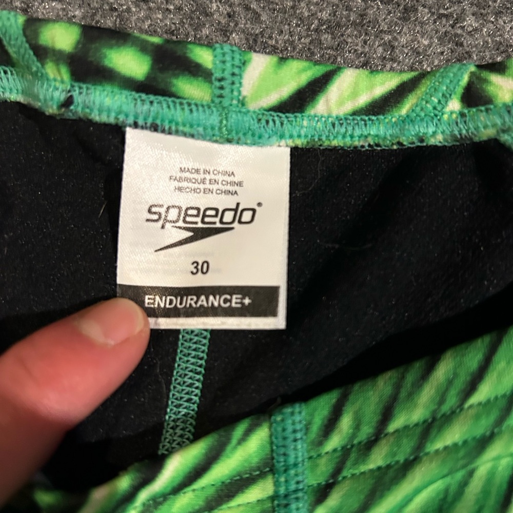 Speedo Kids Green and Black Swim Trunks - Picture 3 of 6